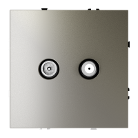 Розетка телевизионная встраиваемая VOLTUM S70 оконечная TV+SAT, (шелк)