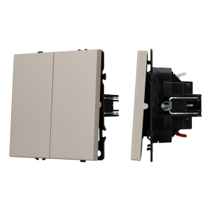 ARL NOBE Выключатель проходной 2 кл софт-тач кашемир SWT-MKP2-SFPL-CA (250V, 10A) (Arlight, -)