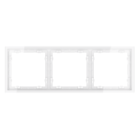 Рамка пластиковая VOLTUM S70 на 3 поста, (белый глянцевый)