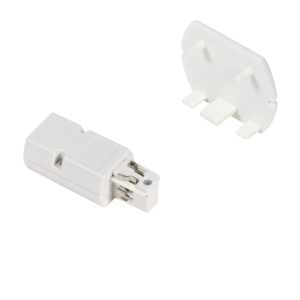 Коннектор для 4-lines трека - токоввод+заглушка, 4TRA "E+Р" белый