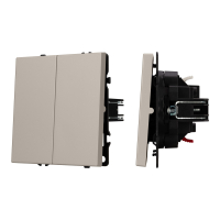 Механизм выключателя двухклавишный непроходной SWT-NOBE-MK02-SFPL-CA (230V, 10A) (Arlight, Кашемир)