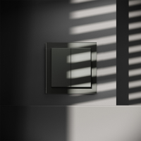 Перекрестный переключатель встраиваемый VOLTUM S70 двухклавишный 10А, (титан)