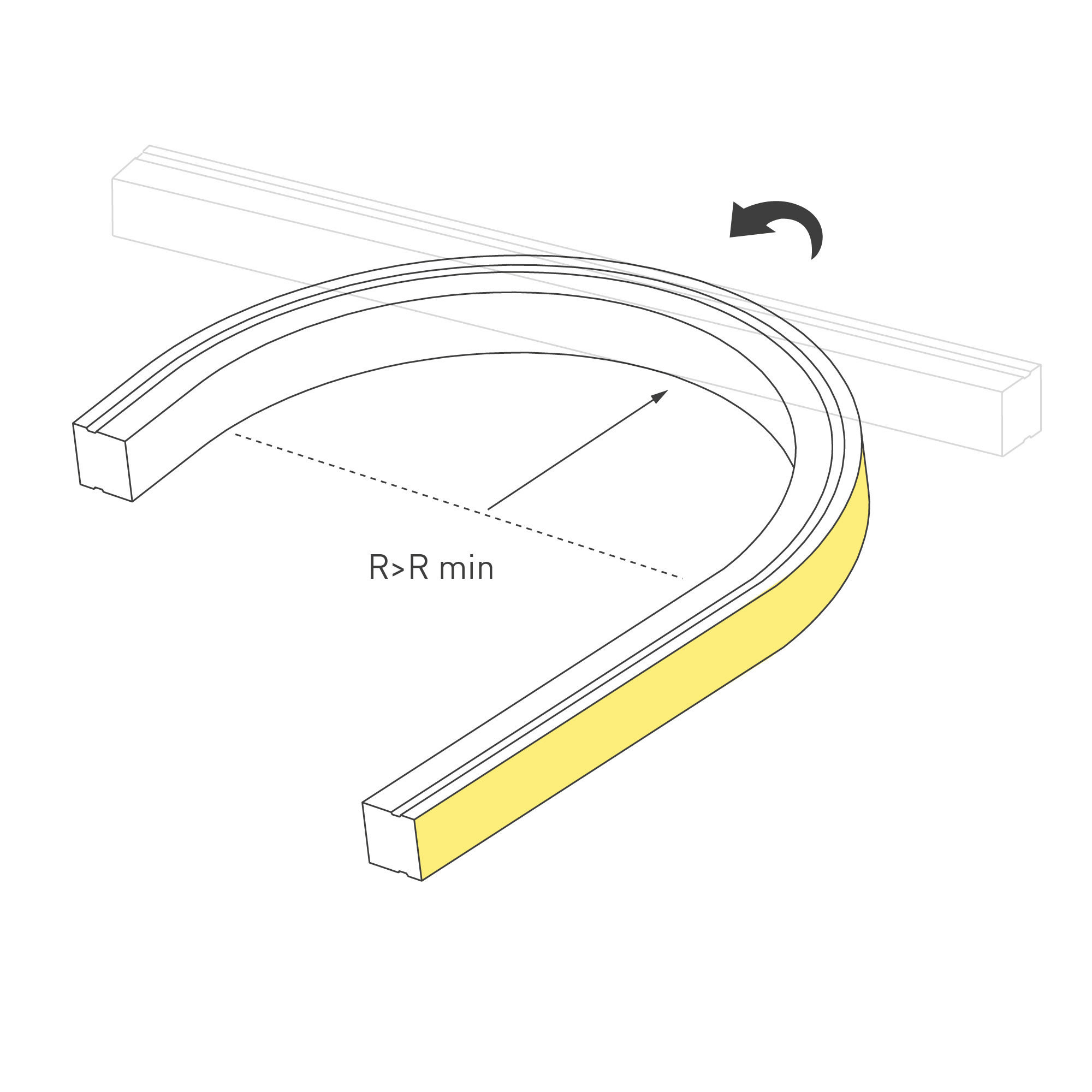 Лента герметичная MOONLIGHT-TOP-X280-20x20mm 24V Warm3000 (10 W/m, IP67, 0,5m, wire x1) (Arlight, Образец)