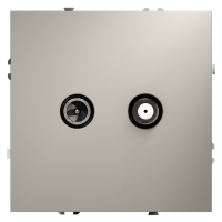 Розетка телевизионная встраиваемая VOLTUM S70 оконечная TV+SAT, (кашемир)