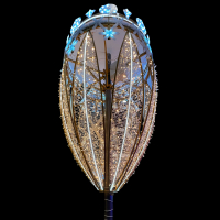 Светодиодная Консоль "Тюльпан" с Динамикой 170 х 300см, Тепло-Белая, 24В