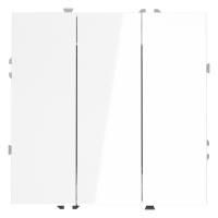 Выключатель встраиваемый VOLTUM S70 трехклавишный 10А, (белый глянцевый)