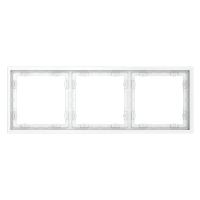 Рамка пластиковая VOLTUM S70 на 3 поста, (белый матовый)