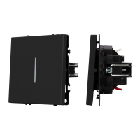 Механизм выключателя одноклавишный проходной LED SWT-NOBE-MKP1-SFPL-L-BK (230V, 10A) (Arlight, Черный оникс)