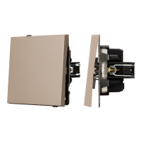 Механизм выключателя одноклавишный проходной SWT-TENDO-MKP1-PL-GD (230V, 10A) (Arlight, Песочный)