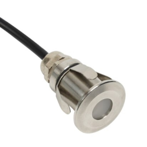 Светильник встраиваемый LED UG2503 IP68   DC12V 0.3W теплого белого цвета.  Цвет светильника: сатин-никель
