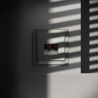 Розетка акустическая встраиваемая VOLTUM S70 4-местная, (титан)