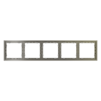 Рамка пластиковая VOLTUM S70 на 5 постов, (шелк)