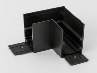 SY-LINK-CNLV-S1-BL, коннектор угловой горизон.для накладного глубокого шинопровода, черный