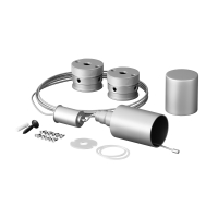 Набор для вертикального подвесного монтажа гибкого неона Nemo D18 серебро