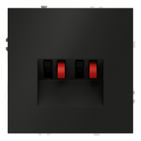 Розетка акустическая встраиваемая VOLTUM S70 4-местная, (черный матовый)