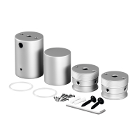 Набор для вертикального накладного монтажа гибкого неона Nemo D25 серебро