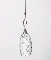 Светильник подвесной  HB4002 1*E27 d=130mm h=220mm. Цвет: white+black