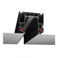 Трек SY низковольтный встраиваемый в натяжной потолок без провода питания, черный SY-601201-CL-2-BL (дорожка карбон)