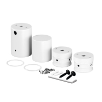 Набор для вертикального накладного монтажа гибкого неона Nemo D25 белый