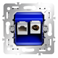 Механизм розетки TV+RJ45 кат. 6, S70