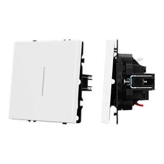 Механизм звонкового выключателя LED SWT-NOBE-MKR1-SFPL-L-WH (230V, 10A) (Arlight, Белый кварц)