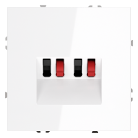 Розетка акустическая встраиваемая VOLTUM S70 4-местная, (белый глянцевый)