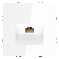 Розетка компьютерная встраиваемая VOLTUM S70 RJ45 кат.6, (белый глянцевый)