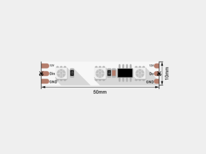 Светодиодная лента 5050, 60 LED/м, 14,4 Вт/м, 12В , IP20, Цвет: RGB, SWG560-12-14.4-RGB-SPI-M