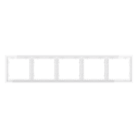 Рамка пластиковая VOLTUM S70 на 5 постов, (белый глянцевый)