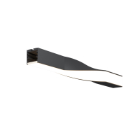 Радиусный профиль 35x35 Twist левый черный для светодиодной ленты Led Strip ALM-3535R-B-TL-90°-0.4M