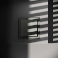 Выключатель встраиваемый VOLTUM S70 для жалюзи 10А, (титан)