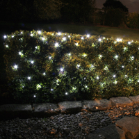 Светодиодная сетка статического свечения, D2101 2м*1м PVC steady 200 Led бело-синего цвета на черном шнуре