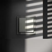 Выключатель встраиваемый VOLTUM S70 двухклавишный 10А, (сталь)