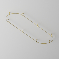 Основание Short H124мм для трековых светильников Flarity TFC-Flar-S01-BS, латунь