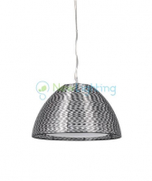 Светильник подвесной  HB6001 1*E27 d=450mm h=330mm. Цвет: black aluminum+milk glass