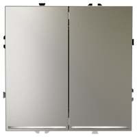 Выключатель встраиваемый VOLTUM S70 двухклавишный с подсветкой 10А, (шелк)