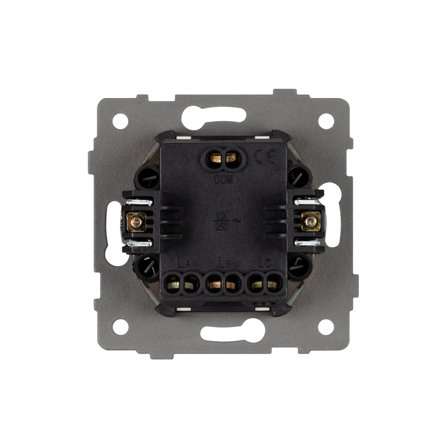 Механизм выключателя трехклавишный непроходной SWT-MK03-PL-WH-V (250V, 10A) (Arlight, -)