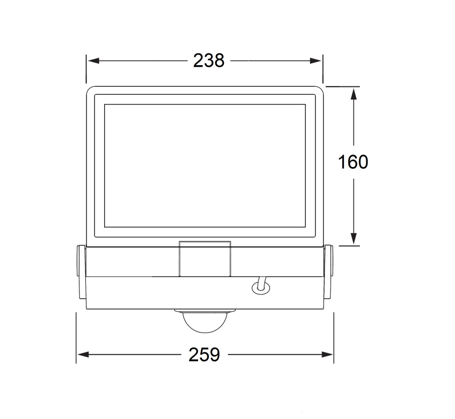 Прожектор с датчиком движения и освещенности W1009-3K