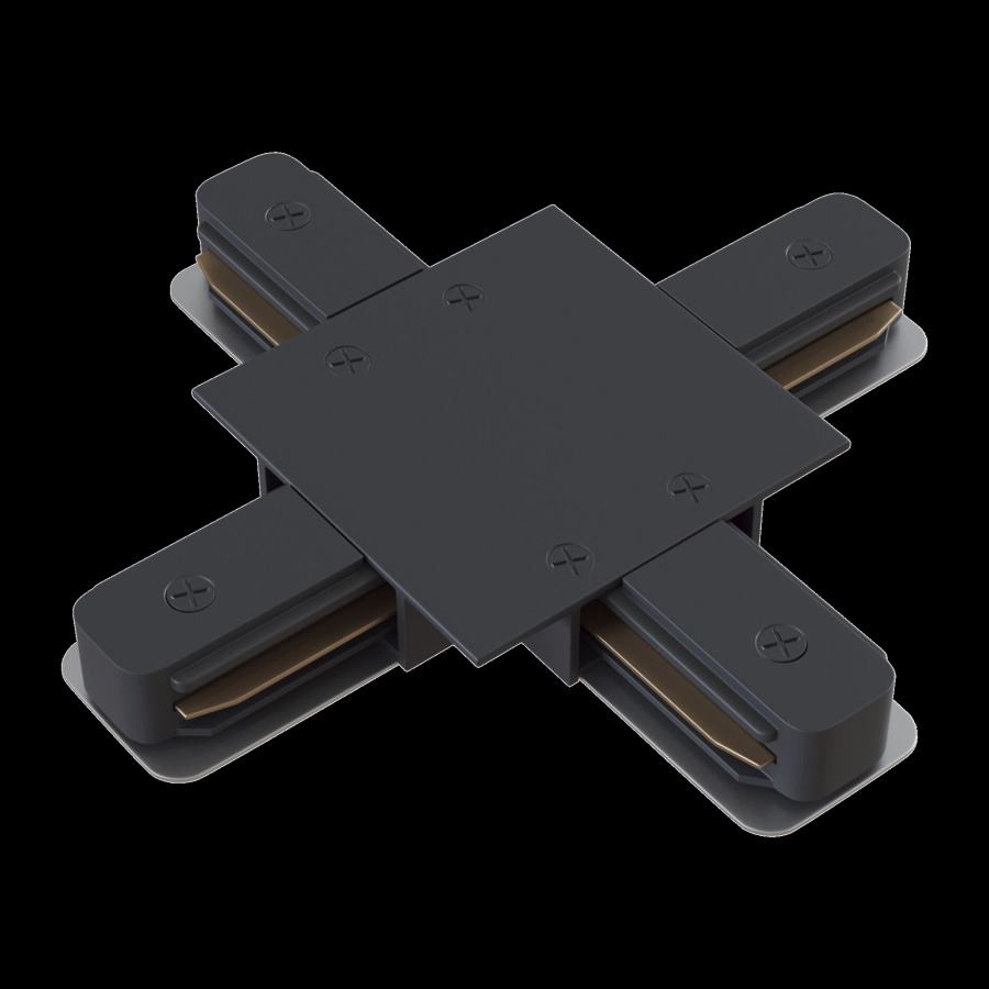 Коннектор Х-образный Unity встраиваемый черный для встраиваемой трековой системы Technical TRA002CX-11B