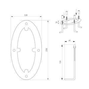 Светильник LGD-MUSE-BOLL-H2000-18W Warm3000 (DG, 328 deg, 230V) (Arlight, IP65 Металл, 3 года)