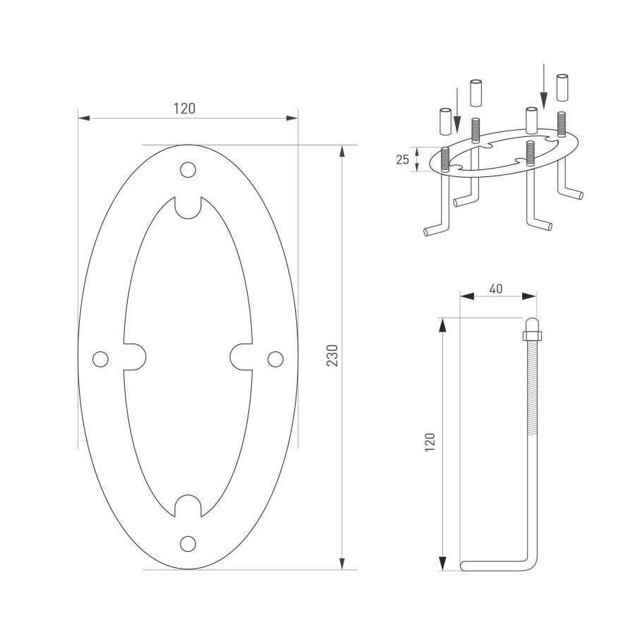 Светильник LGD-MUSE-BOLL-H2000-18W Warm3000 (DG, 328 deg, 230V) (Arlight, IP65 Металл, 3 года)