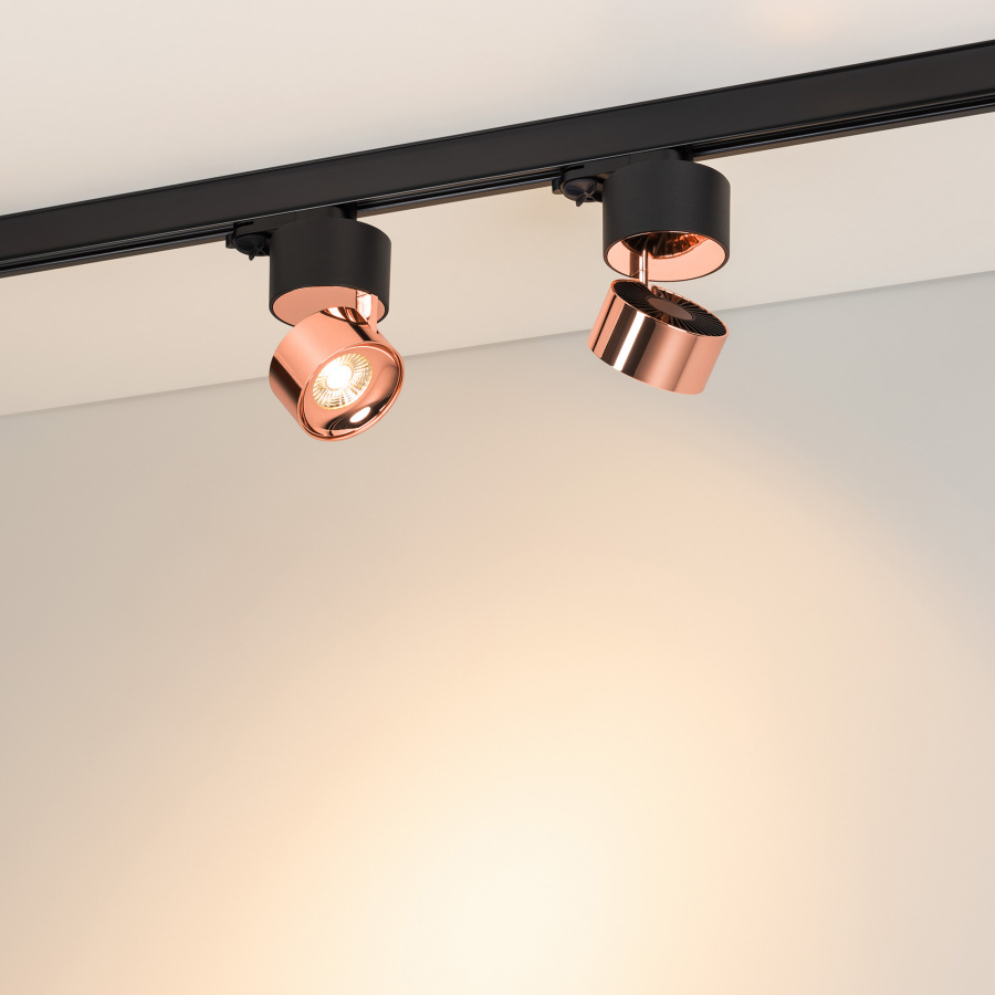 Светильник SP-PLURIO-TRACK-4TR-R77-9W Warm3000 (BK-COP, 36 deg, 230V) (Arlight, IP20 Металл, 3 года)