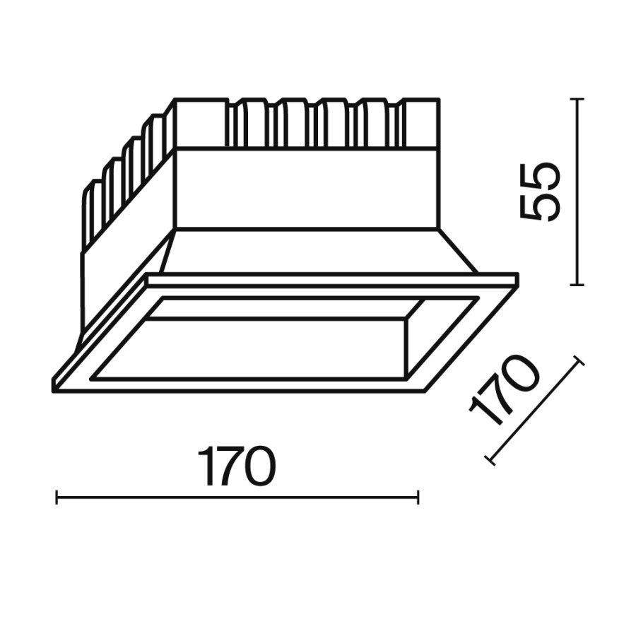 Встраиваемый светильник Technical DL056-24W3K-W