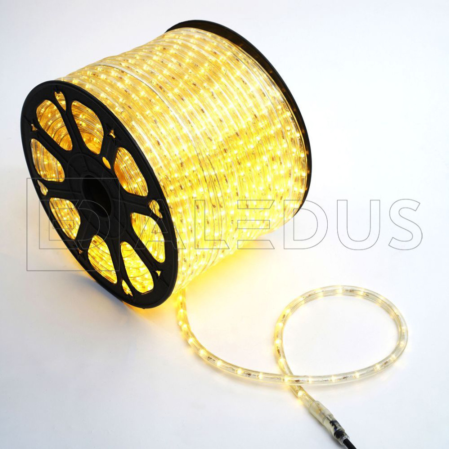 Дюралайт ALEDUS, 220 В,13 мм, бухта 100 м, теплый белый