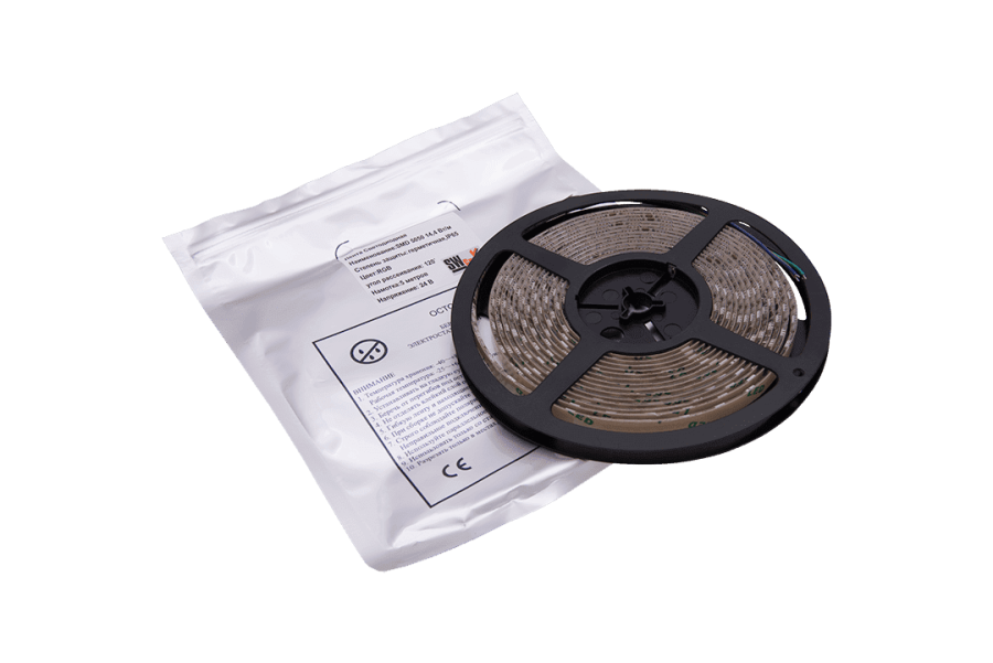 Лента светодиодная SWG SWG560, 14,4 Вт/м, 24В, IP65, RGB