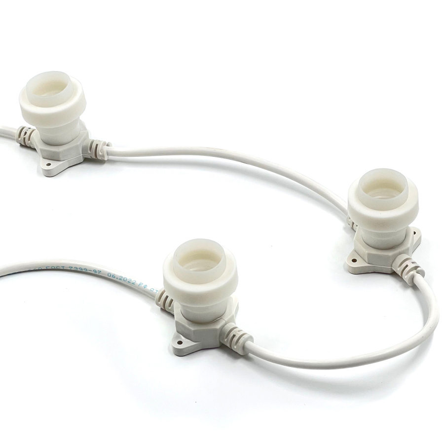 Белт-Лайт LTC 50м, Провод Белый Каучук, Шаг 40 см, 125  Патронов, IP65