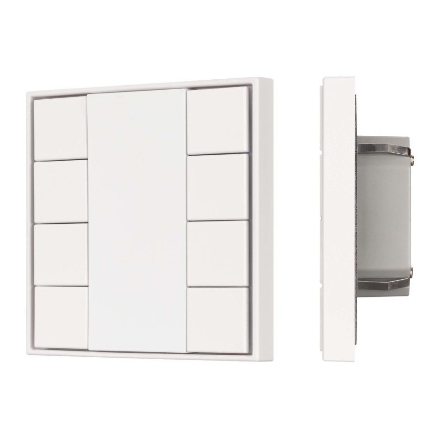 INTELLIGENT ARLIGHT Кнопочная панель KNX-301-22-8-SH-IN White (BUS, Frame) (IARL, IP20 Пластик, 3 года)