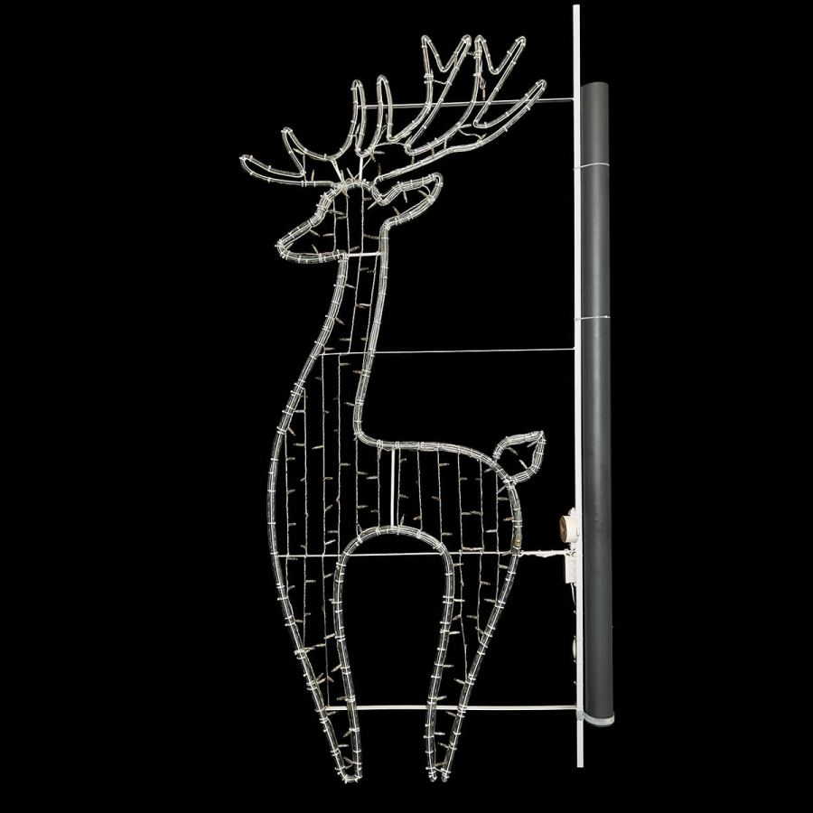 Светодиодная Консоль «Олень в Профиль» 90 х 240 см, Белая, 220В