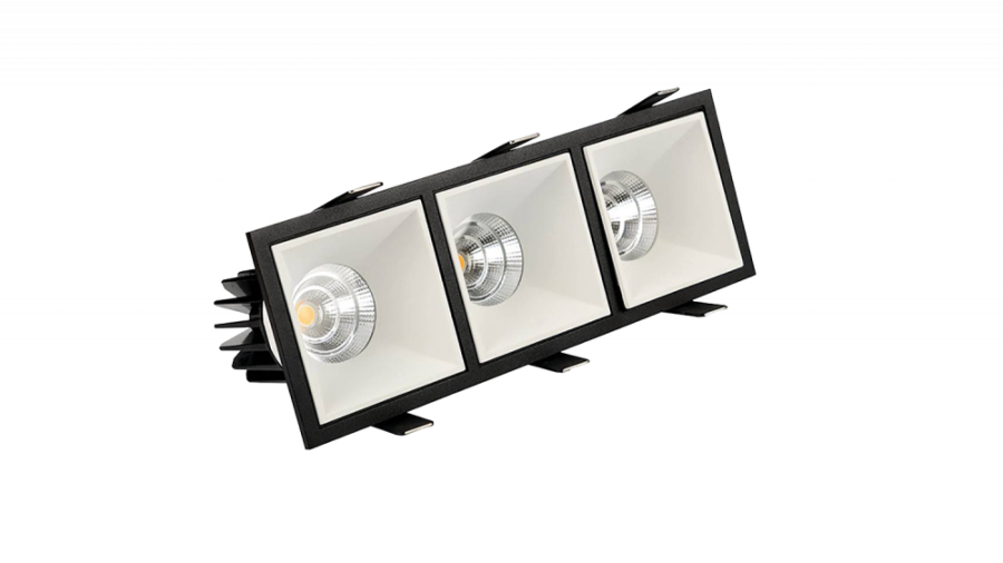 Рамка для светильника IMD, тройная, черный