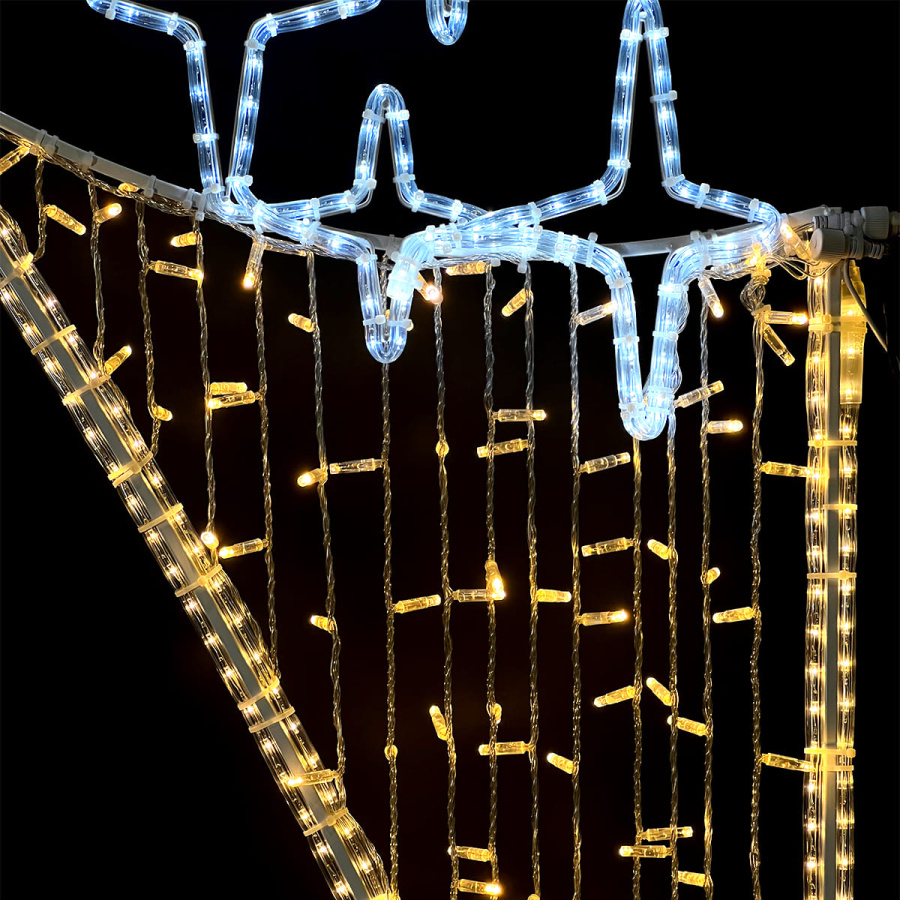 Светодиодная Консоль «Факел», 75 x 200 см, Тепло-Белая, 220В